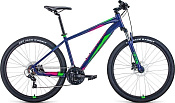 Велосипед FORWARD APACHE 27.5 3.2 Disc (2022) фиолетово-зеленый